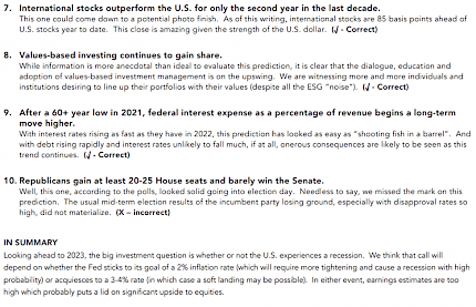 Bob Doll's Predictions Numbered 7 to 10