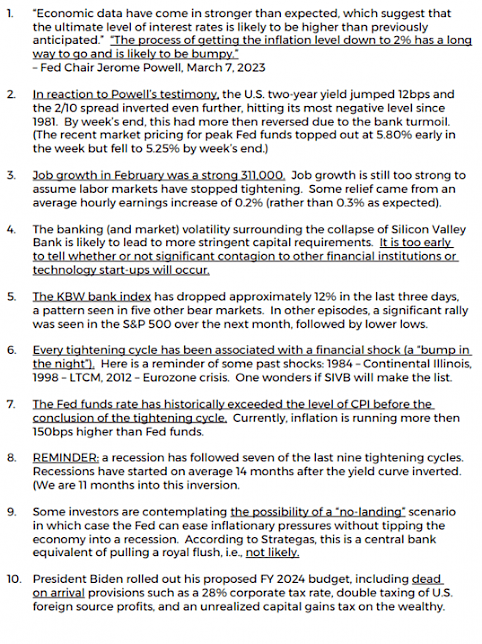 Top 10 Global Economic Factors 3/12/2023