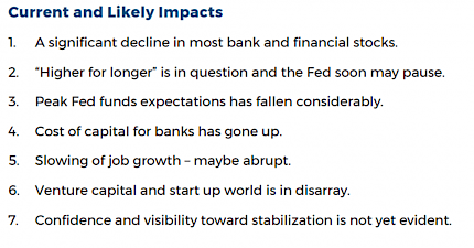 Current and Likely Impacts of Silicon Valley Failure