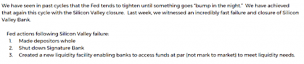 List of 3 Fed Actions Following Silicon Valley Failure